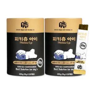 피키펫 강아지 눈물자국 영양제 백내장 예방 영양제 눈 냄새 20포 2박스