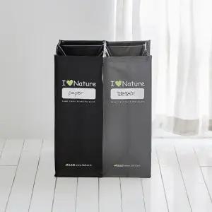 대용량 재활용 분리수거 쓰레기통 타포린백 2개1세트