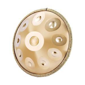 [미국배송] 핸드팬 22인치 드럼 세트 440HZ 10노트 핸드 악기 프리미엄 스틸 드럼 휴대용 케이스 스틱 나선형 랩 설명서 포함