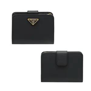 프라다 1ML018 QHH F0002 사피아노 레더 로고 여성 지갑 블랙  PRADA 정품100%