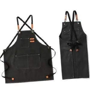 네일 공방 앞치마 심플 블랙 캔버스 멀티포켓 카페 린넨 주방 공방 바리스타 미용실 네일 포켓 앞치마