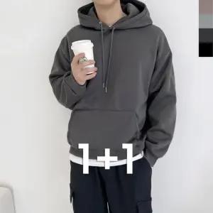 오버핏 남자후드티 방한 커플후드티 캐쥬얼티셔츠 (WFJ4YF5)