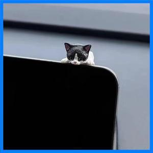 자동차 풍경 고양이 장식품 귀여운 만화 고양이 장식 자동차 센터 콘솔 네비게이터 화면 잠자는 고양이 장