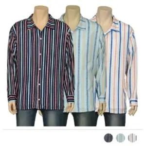 긴팔 남방 루즈 캐쥬얼 스트라이프 정장 솔리드 남자 (WFJ4QIR)