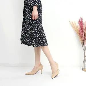 스웨이드 여자 뾰족코 하이힐 기본 디자인 스틸레토힐 세련된 여성 (WFJ5TOW)