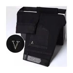 원더우면 남성 가을 겨울 면 블랙 진 잔발 스판 도톰캐주얼 긴바지 OPH4