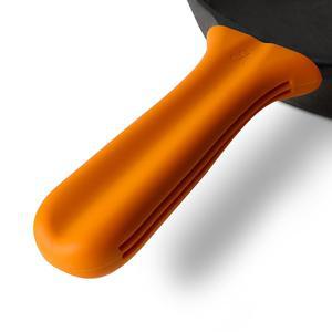[미국배송] 그레이터 굿즈용 실리콘 핸들 커버 굿즈 주철 프라이팬 및 그리들 호박 오렌지