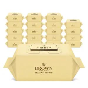 브라운 물티슈 프리미엄 브라운 80g 고평량 1등급 아기물티슈 70매 캡형 10+10팩 447034