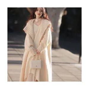 여자 롱 가디건 카디건 프렌치 빈티지 터틀 니트 하프 가을 겨울 BE4