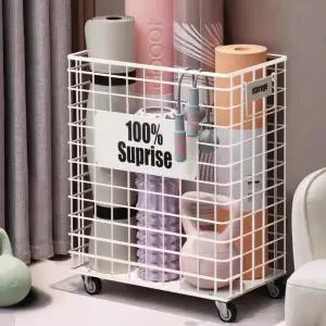 폼롤러 정리대 요가매트 보관대 정리 소도구 헬스장 보관선반 이동식 진열대 바구니 선반 요가