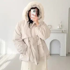 [다잇템] 여자 빅사이즈 탈부착 후디 드로우코드 퍼 허리 점퍼