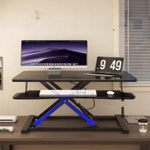 모니터 리프트 책상 거치대 스탠딩 테이블 높이조절 받침대 선반 전동 노트북 데스크탑