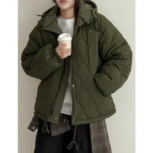 [공구우먼] [남여공용]코텐 리버시블 후드 야상 패딩 [5온스] 85647 빅사이즈 여성의류