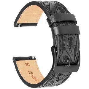 팔란디 퀵 릴리스 레트로 패턴 클래식 시계 밴드, 20mm 및 22mm, 갤럭시 워치 6용 43mm, 47mm, 40mm, 44mm 가죽 스트랩