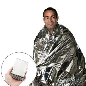 등산블랭킷 실버 온도유지 휴대용 낚시 캠핑담요 은박 (WFJ6YTP)