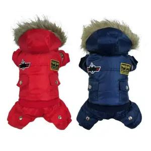 강아지 항공점퍼 겨울 소형견 패딩 스웨터 발열패딩