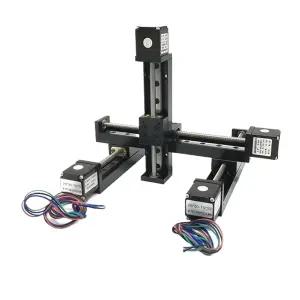 XY/XYZ 축 슬라이딩 테이블 T06 미니 사다리꼴 리드 스크류 선형 레일 모터 키트 전동 갠트리 가이드