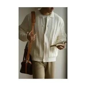 솔저스2 남성 구제 빈티지 터틀넥 니트 카디건 가을 겨울 캐주얼 스웨터 OPH4