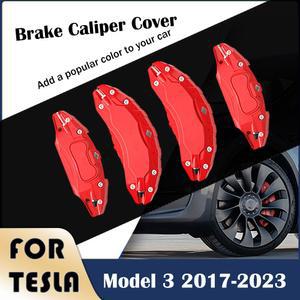 휠스페이스 테슬라 모델 3 2017 18 19 인치 휠 허브 브레이크 켈리퍼 커버 자동차 개조 장식 액세서리 색상