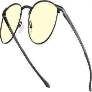 GUNNAR - 프리미엄 게이밍 및 컴퓨터 안경 65 블루 라이트 차단 마테오 오닉스 앰버 틴트