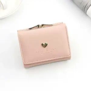 심플한 여성 파스텔 포인트 카드 동전 반지갑 3단