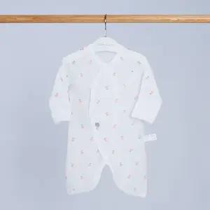 [달퐁]큐비앤맘 핑크하트 메쉬 배냇 가운 신생아 아기가운