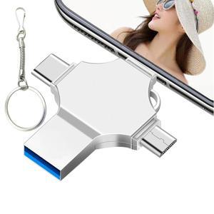 [미국배송] USB C 플래시 드라이브 포토스틱 128GB 4 IN 1 - 메모리 스틱 3.0 고속 엄지 휴대용 미니 점프 저장 장치 스마트폰/노트북/PC/안드로이드/IOS와 호환되는 외장 스토리지