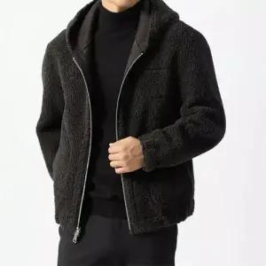 남성용 겨울 코트 두툼한 일체형 점퍼 퍼 슬림핏 폴라폴리스 양털 후드 자켓 양면 패피4