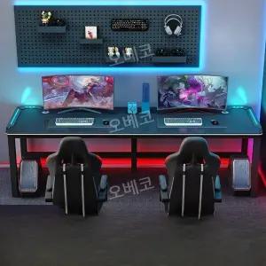 게이밍책상 컴퓨터데스크 게임테이블 2인용 멀티 커플