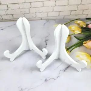 주방 인테리어 접시받침대 화이트 정리대 접시 랙 스 접시받침 접시스탠드