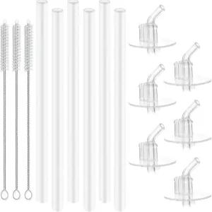 보온병 펀테이너 병용 Marbe 6팩 교체용 빨대 청소용 브러쉬가 포함된 스템 세트 성인/용 세이프(빨대