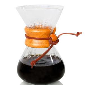 CHEMEX 클래식 스타일 투명 유리 커피 브루어 수동 메이커 1-3 인용 400ml