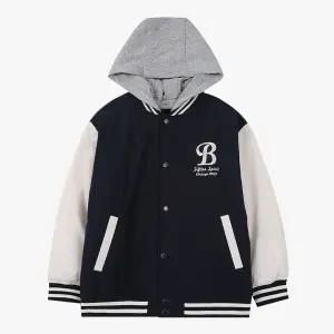 후드탈착 패딩 야구점퍼 IKJP26101