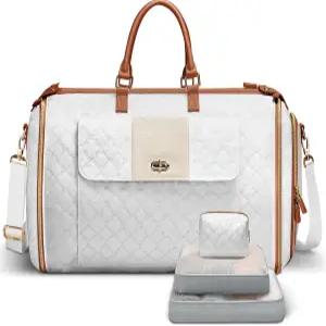 여행용 Ytonet 컨버터블 의류 더플백 이중 공간 60L 대형 캐리어 가방 여성 투인원 정장 여행 오버나이트백