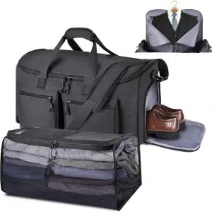 힐로몬 컨버터블 의류 더플백(메쉬 수납 가방 포함) 방수 캐리어(수트 공간 투인원 걸이 슈트 여행