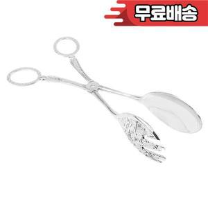 22cm 뷔페 집게 스테인레스 스틸 파티 케이터링 서빙 주방 샐러드 빵 실버