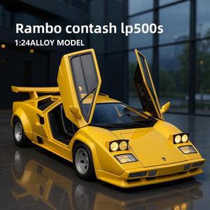 1:24 람보르기니 LP500S 합금 재생식 스포츠카 사운드 및 라이트 모델 맞춤형 어린이 생일 선물 장난감 장