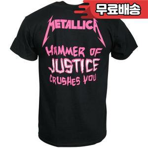 메탈리카 데미지 해머 티셔츠 남성 및 반팔 빈티지 록 밴드 탑 트렌드  의류