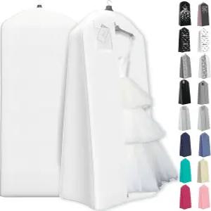 당신의 가방 웨딩원피스 의류 - 여행 옷걸이 또는 보관 원피스용 72인치 퍼프 신부 가운 커버용 20인치