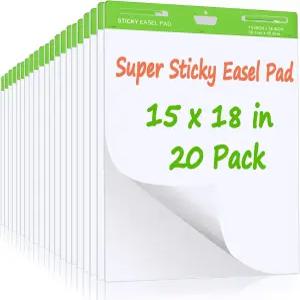 ReliThick 20 패드/팩 프리미엄 미니 스티키 이젤 패드 15인치 x 18인치 30매/패드 교사 학생용 앵커 차트