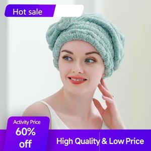 라포식 대나무 헤어 타올 랩 Bowknot이 마이크로 화이버 드라이 샤워 터번 여성용 흡수성 빠른 건조 Anti F