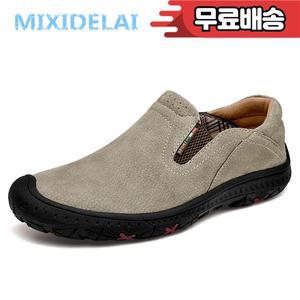 MIXIDELAI 남성용 모카신 로퍼 신발 슬립온 플랫 천연 가죽 운전 부드러운   봄 보트