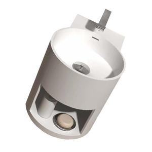 라포식 욕실 벽걸이형 세면대 솔리드 서페이스 스톤 소재 수납장  WD38479CR