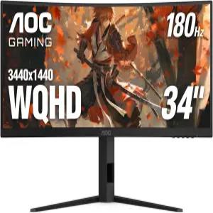 AOC CU34G4V 34인치 프레임리스 커브드 울트라와이드 게이밍 모니터 WQHD 3440 x1440 1500R 180Hz 05ms