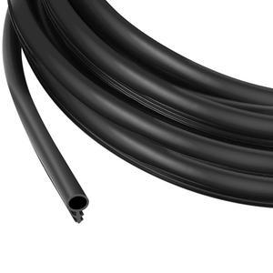 윈도우 커프 웨더 스트리핑 씰 스트립 전구 버블 마운트 TPE 플랜지 도어 프레임 카드 슬롯 설치에 쉽게 적용 가능 5/16인치 직경 x 길이 30 검은색