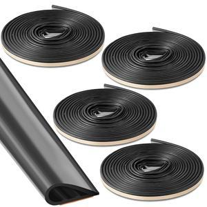 Inconee 2개의 접착식 화재/연기 개스킷 0.5 W x 0.25 H 롤당 20 L 문 창문 실내 상업용 날씨 제거용 유연한 실리콘 고무 씰 블랙
