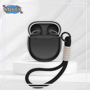 Google Pixel Buds 2a용 케이스 실리콘 케이스( 포함) 보호용 임팩 방지 무선 이어폰 커버(나일론 로프