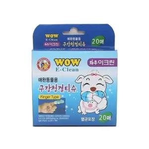 와우 이크린 구강청결티슈 20매 강아지배변 강아지화장실 강아지패드
