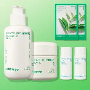 이니스프리 그린티 2종 세트 그린티 씨드 히알루론산 수분세럼 130mL + 그린티 씨드 히알루론산 수분크림 5