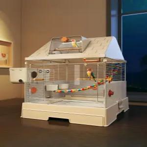 대형 호화 앵무새 케이지 가정용 새장 놀이터 사육